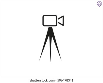 video camera icon, vector illustration eps10