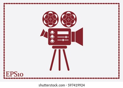 Video camera icon vector illustration eps10.