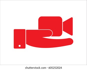 video camera icon, vector illustration eps10