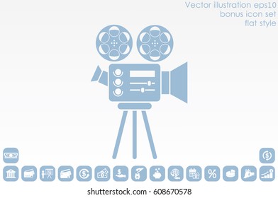 Video camera icon vector illustration eps10.