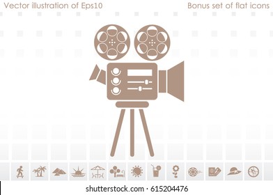 Video camera icon vector illustration eps10.