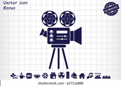 Video camera icon vector illustration eps10.