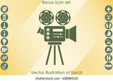 Video camera icon vector illustration eps10.