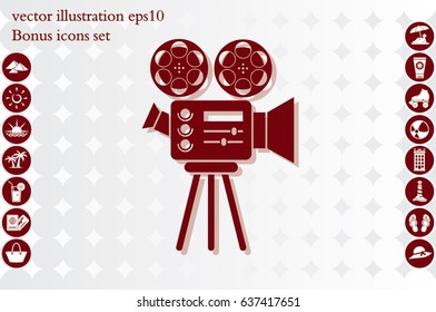 Video camera icon vector illustration eps10.
