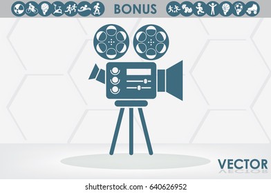 Video camera icon vector illustration eps10.