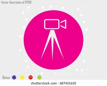 video camera icon, vector illustration eps10
