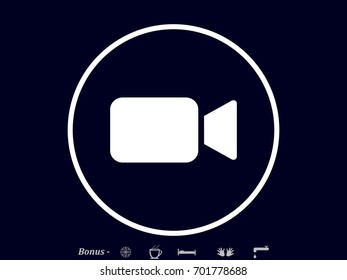 video camera icon, vector illustration eps10