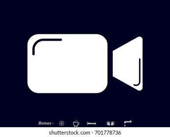 video camera icon, vector illustration eps10