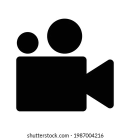 video camera icon vector isolated on white background