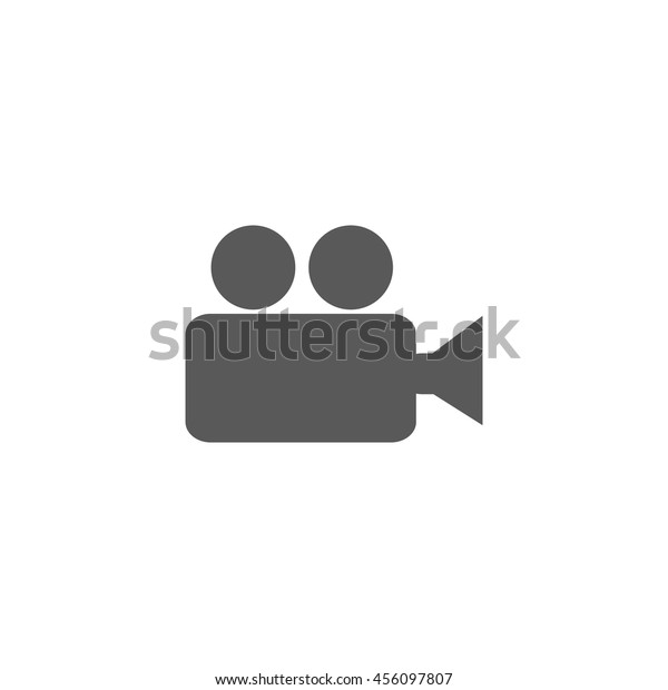 Video camera icon\
vector isolated on white background. Cinema symbol for your design,\
logo, application, UI