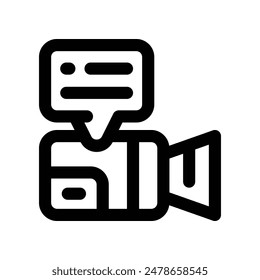 video camera icon. vector line icon for your website, mobile, presentation, and logo design.