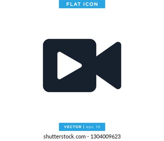 Video Camera Icon Vector Logo Design Template. Camcorder Symbol