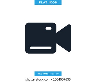 Video Camera Icon Vector Logo Design Template. Camcorder Symbol