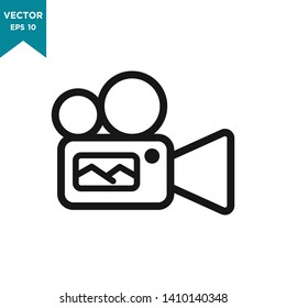 video camera icon vector logo template 