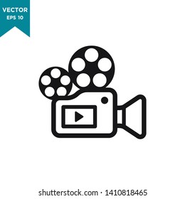 video camera icon vector logo template