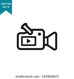 video camera icon vector logo template