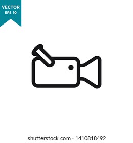 video camera icon vector logo template