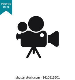 video camera icon vector logo template