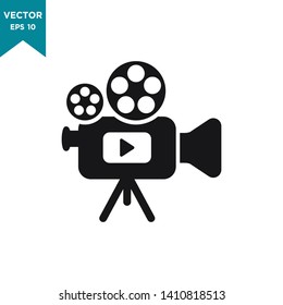 video camera icon vector logo template