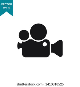 video camera icon vector logo template