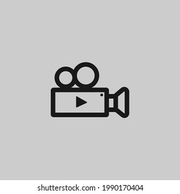 video camera icon vector logo template
