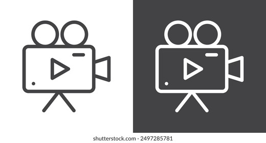 Video camera icon vector logo set collection for web app ui