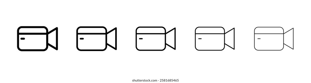 Video camera icon Vector logo sign