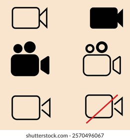 Video Camera Icon Vector, Movie Camera, Video Call Camera Icon And Graphic Resource