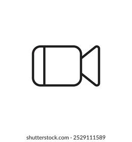 Video camera icon Vector set outline
