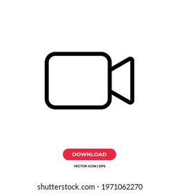Video camera icon vector. Camera sign
