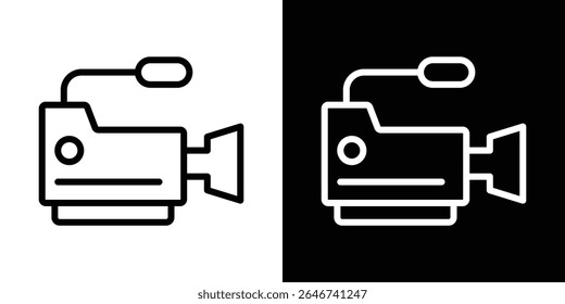 Video camera icon vector simple element illustration editable