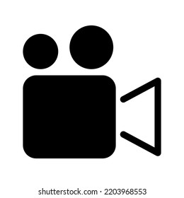 Icono de cámara de vídeo Ilustración del diseño del vector