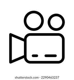 Icono de cámara de vídeo Ilustración del diseño del vector