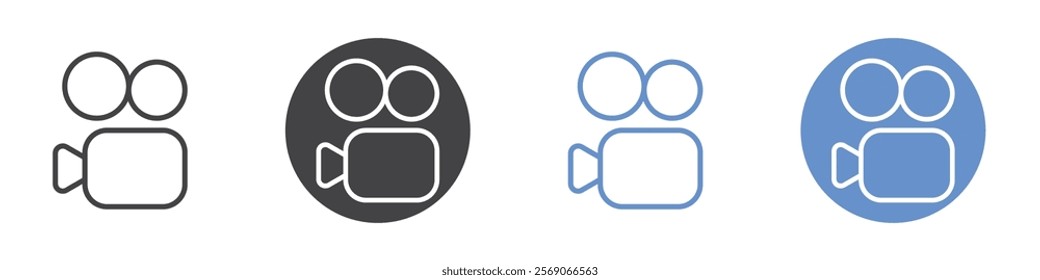 Video camera icon vector symbol outline sign