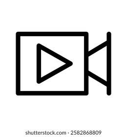 Video Camera Icon Vector Symbol Design Illustration