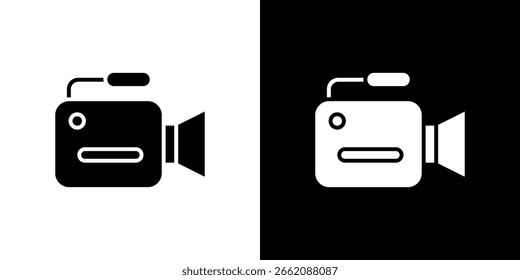 Video Vector del icono de la cámara, símbolo, ilustraciones del logotipo