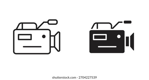 Vektorsymbol der Videokamera, Symbol, Logo-Illustrationen