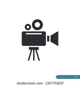 Video Camera Icon Vector Template
