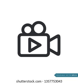 Video Camera Icon Vector Template