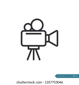 Video Camera Icon Vector Template
