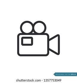 Video Camera Icon Vector Template