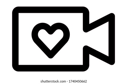 Video camera icon vector for web and app