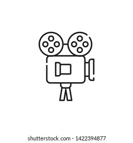 video camera icon -vector. white background. web design and mobile design. white background.