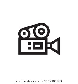 video camera icon -vector. white background. web design and mobile design. white background.