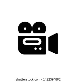 video camera icon -vector. white background. web design and mobile design. white background.