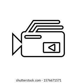 Video camera icon with a white background