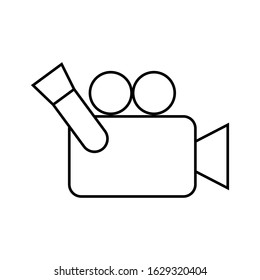 video camera icon, video icon with a white background. Vector illustration of eps 10