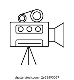  video camera icon white on background