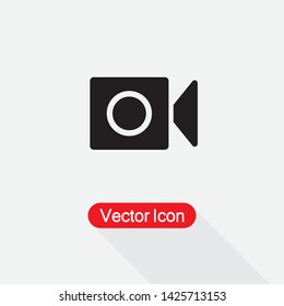 Video Camera Icon,Camera Icon In Flat Design Vector Illustration Eps10