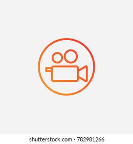 Video camera icon.gradient illustration isolated vector sign symbol
